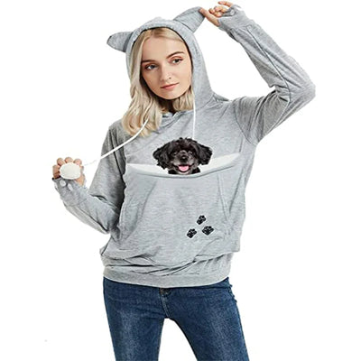 Hoodie With Pet Pocket