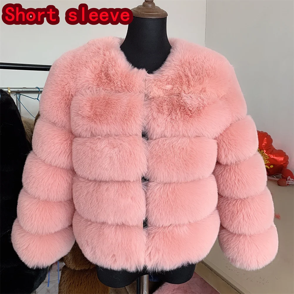 Faux Fox Fur Coat