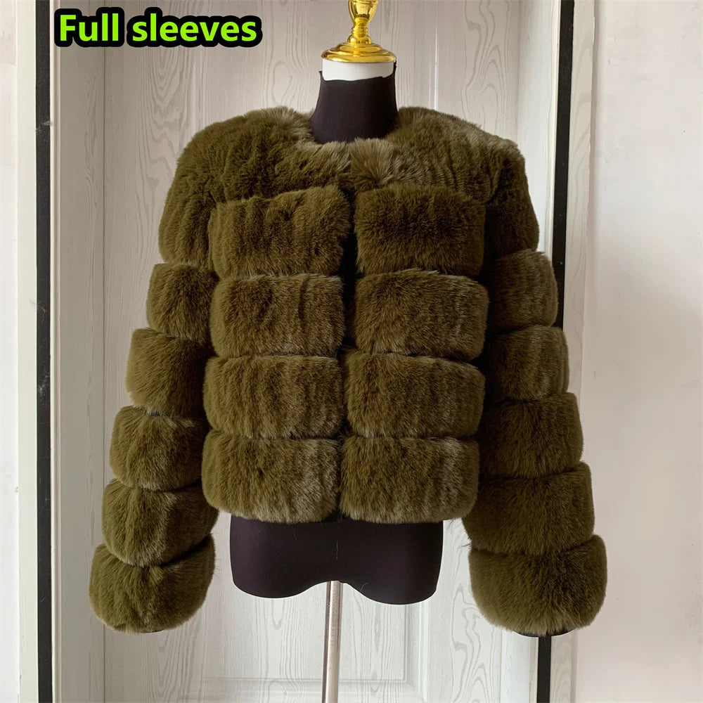 Faux Fox Fur Coat