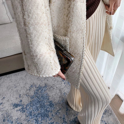 Thick Knitted Wide-Leg Pants