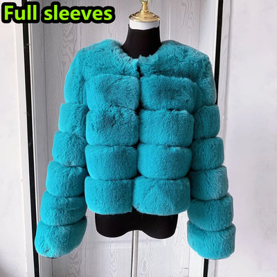 Faux Fox Fur Coat