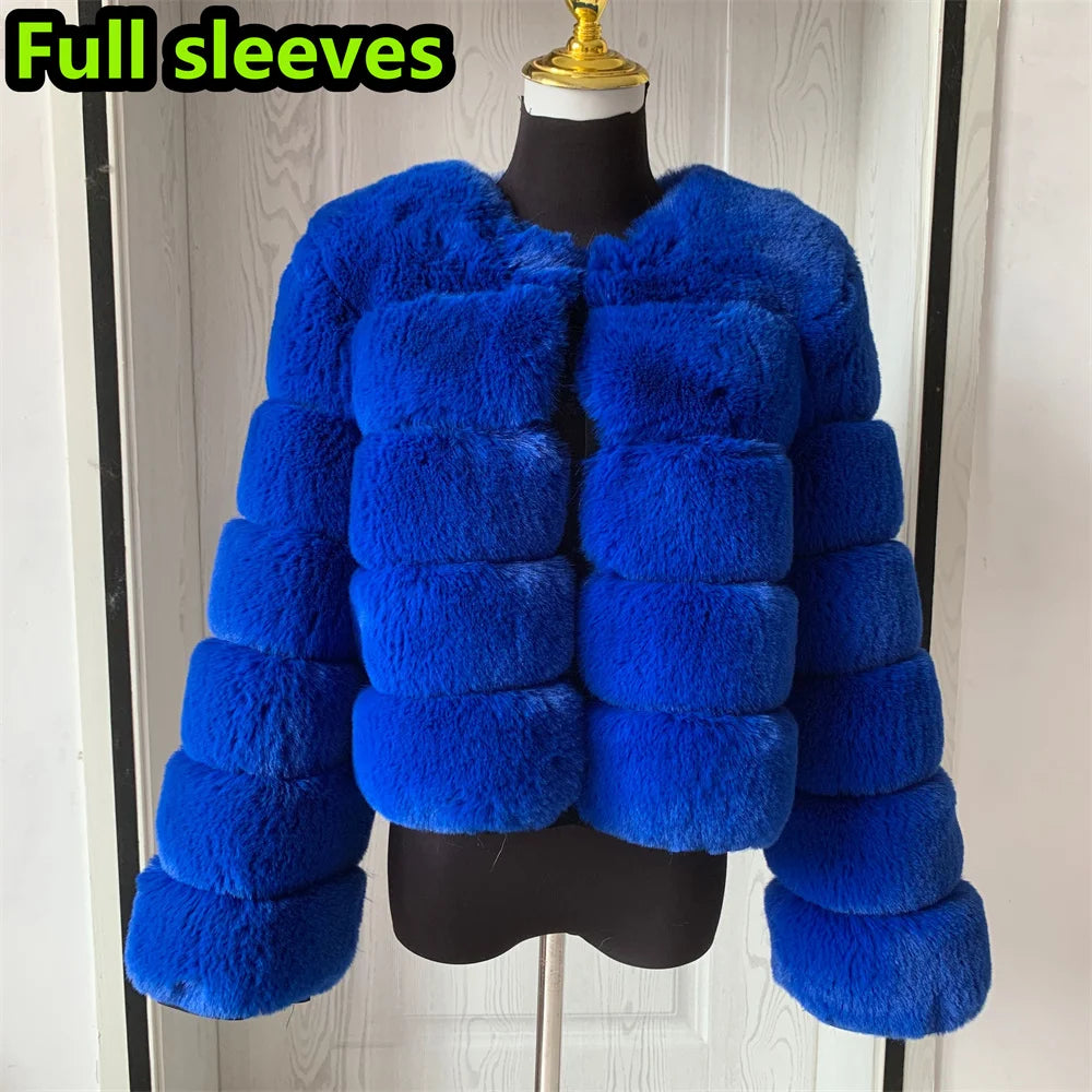 Faux Fox Fur Coat