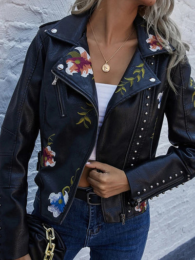 Floral Print Embroidery Jacket