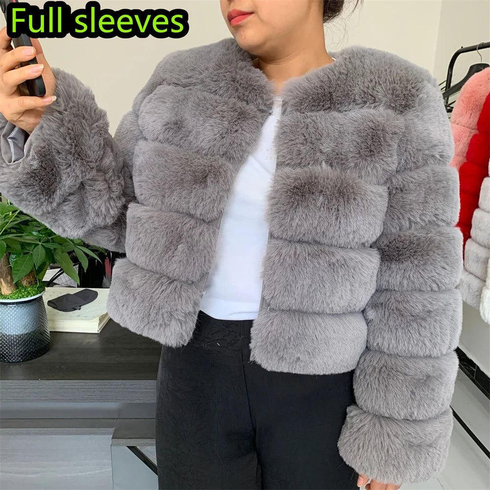 Faux Fox Fur Coat