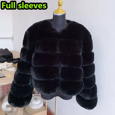 Faux Fox Fur Coat