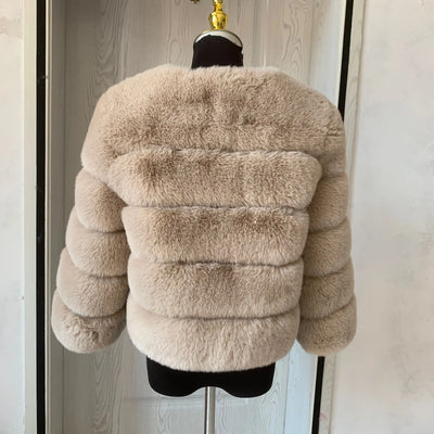 Faux Fox Fur Coat