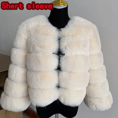 Faux Fox Fur Coat