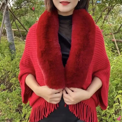 Rabbit Fur Warm  Shawl