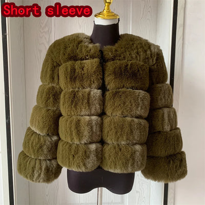 Faux Fox Fur Coat