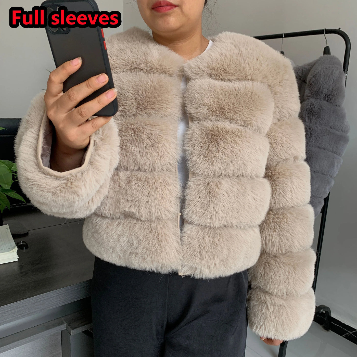 Faux Fox Fur Coat