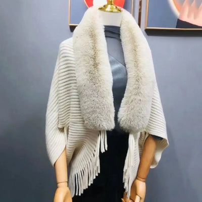 Rabbit Fur Warm  Shawl