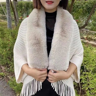 Rabbit Fur Warm  Shawl