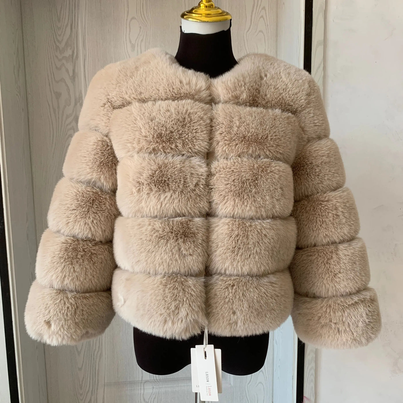 Faux Fox Fur Coat